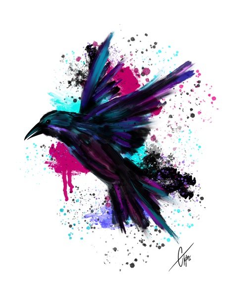 Raven Color Splash by Chastity Tyler