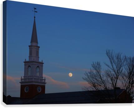 Moonlit steeple Canvas Print
