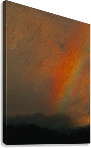 Topographic Rainbow Canvas Print