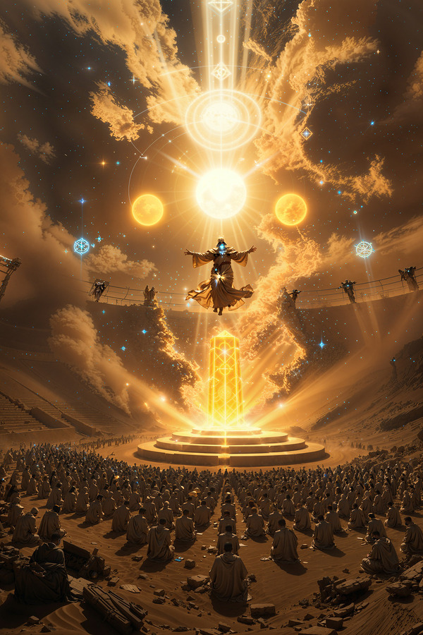 Solar Ritual Ascension by Metalikkenn Wall Art