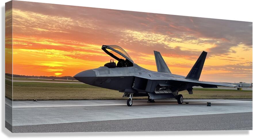 Fighter Sunset Canvas Print