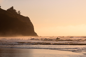 Golden Hour Surfer - Trinidad State Beach - Humboldt County California