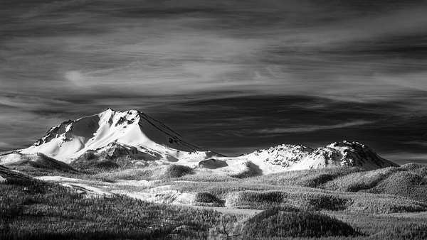 Mount Lassen and Chaos Crags in Invisible Light - Lassen Volcanic National Park Print