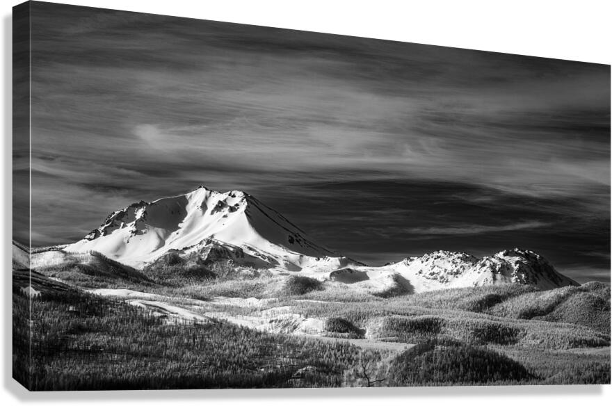 Mount Lassen and Chaos Crags in Invisible Light - Lassen Volcanic National Park Canvas Print