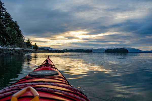 Kayak sunset 2 by Caleb Nagel