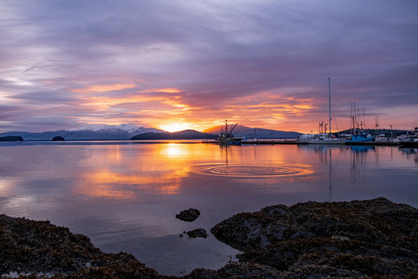 Harbor sunset by Caleb Nagel