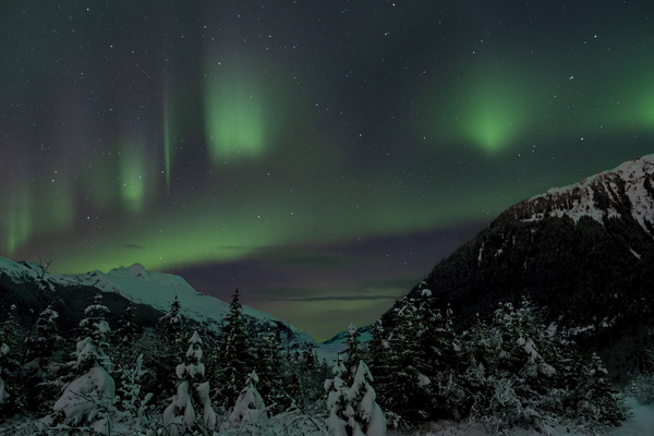 Mountain Aurora 2 by Caleb Nagel