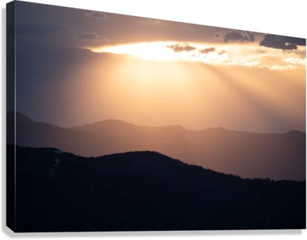 Sunset Mountain Layers Canvas Print