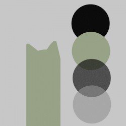 Cat and Four Balls in Green