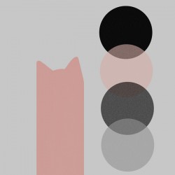 Cat and Four Balls in Pink