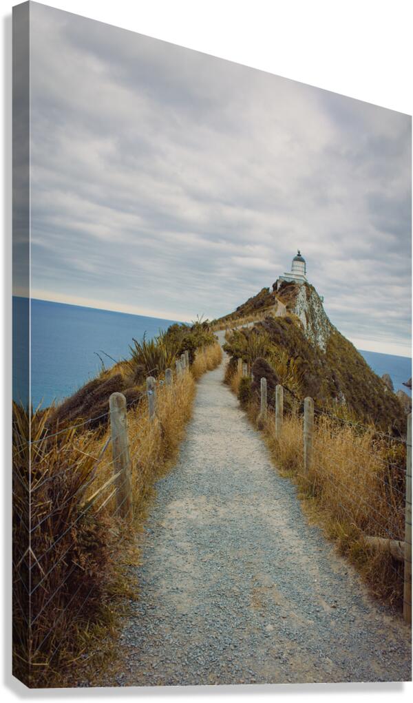 Vertical Nugget point lighthouse Canvas Print