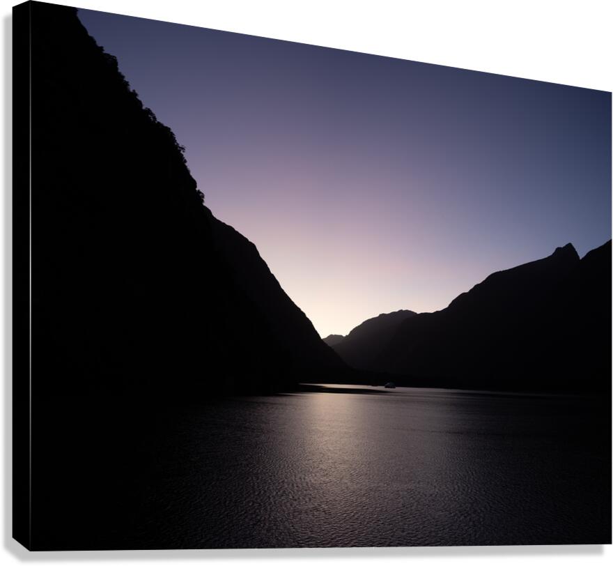 purple mountain sunset Canvas Print