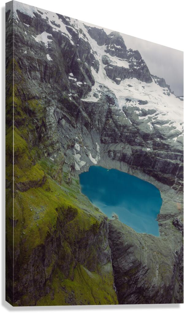 Green blue white Canvas Print