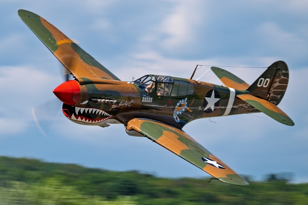 Curtiss P-40 Warhawk Low Altitude High Speed Pass by Pisarek Photography