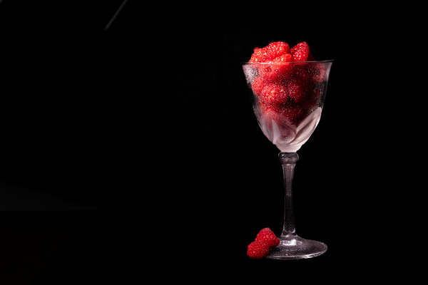 Raspberries in a Wine Glass  Print