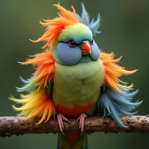  small parrot perched on a branch