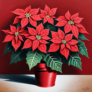  poinsettias art 