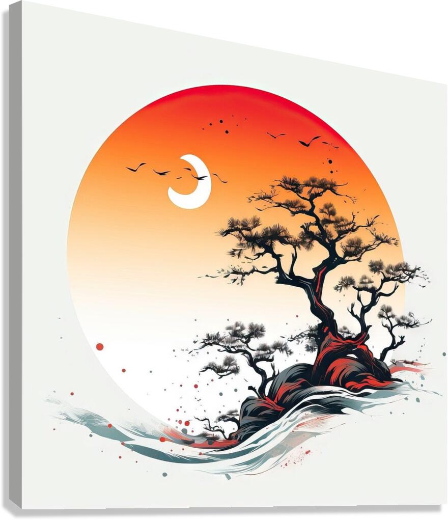 sun and tree Canvas Print