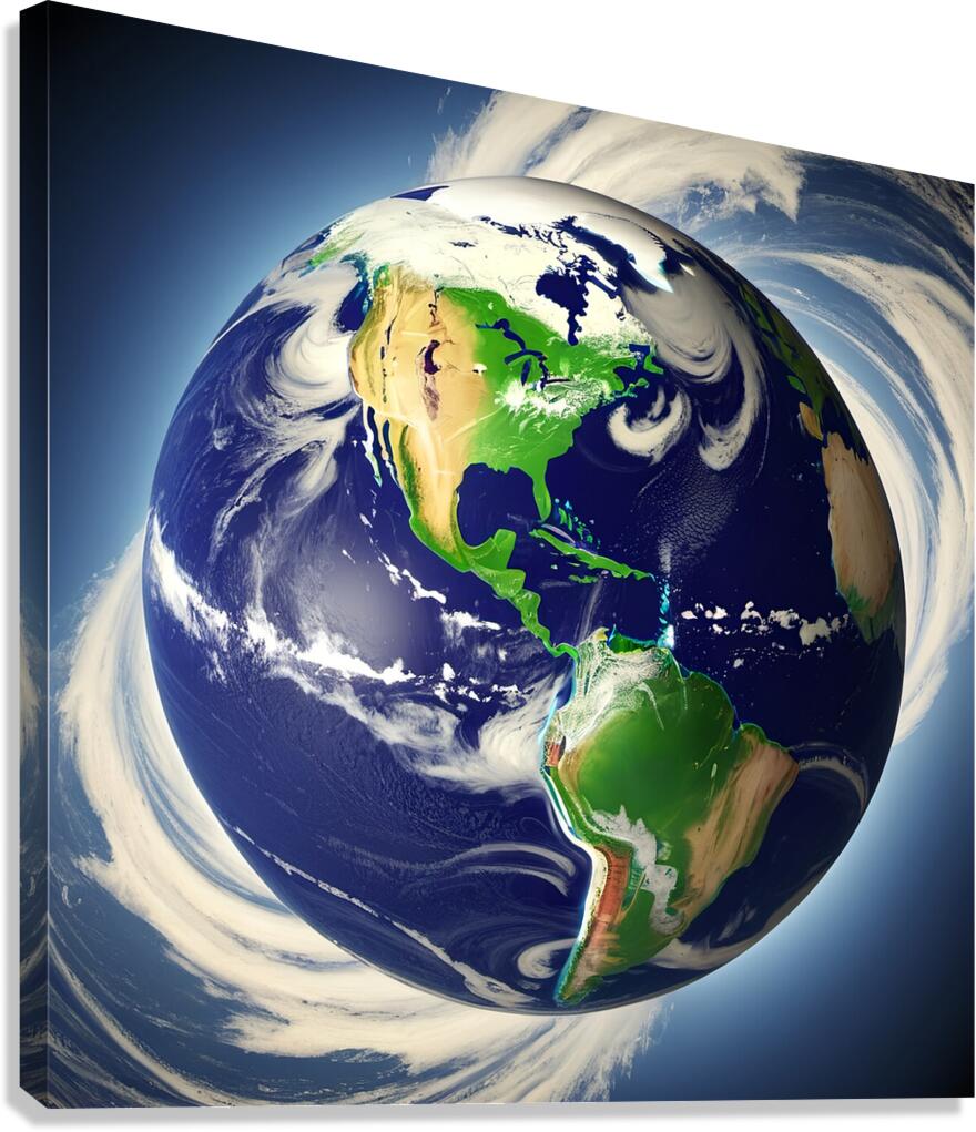 rotating earth  Canvas Print