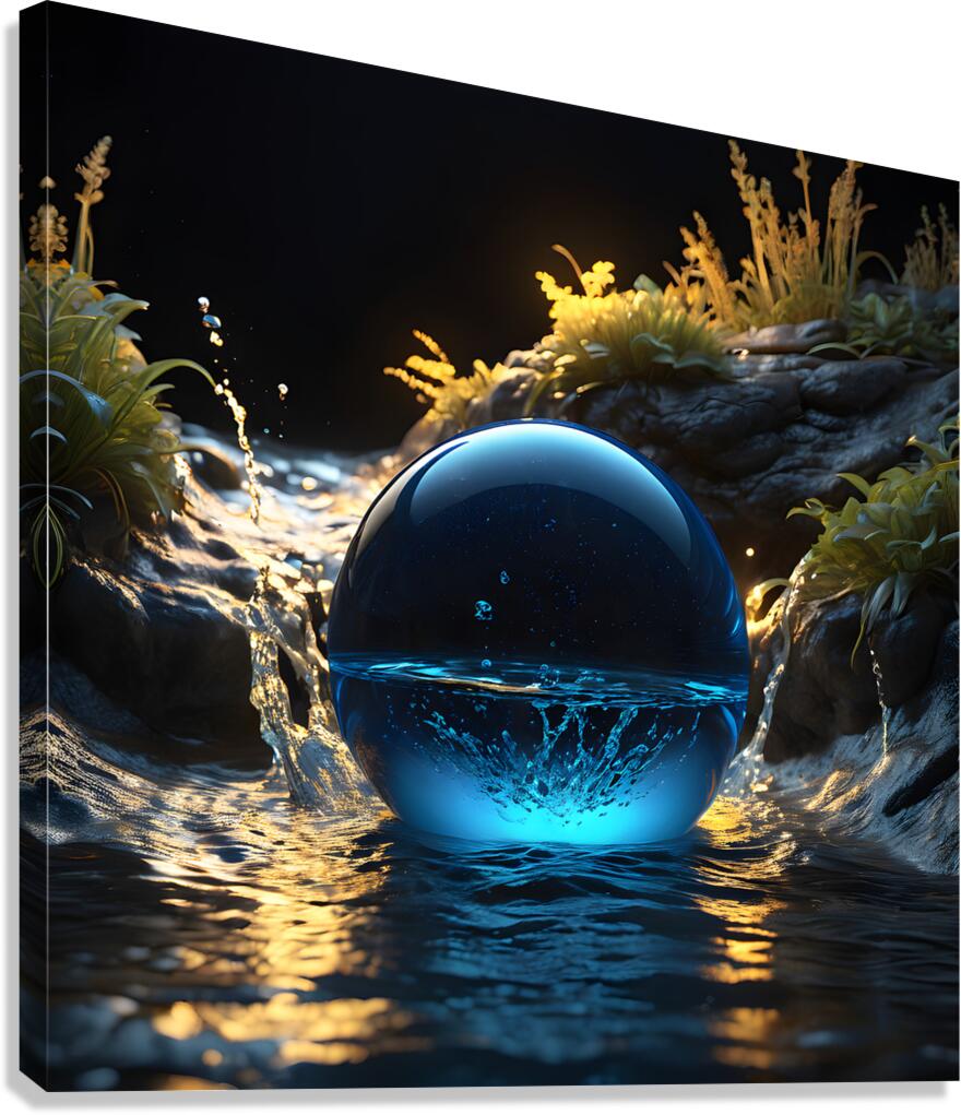 a blue orbit Canvas Print