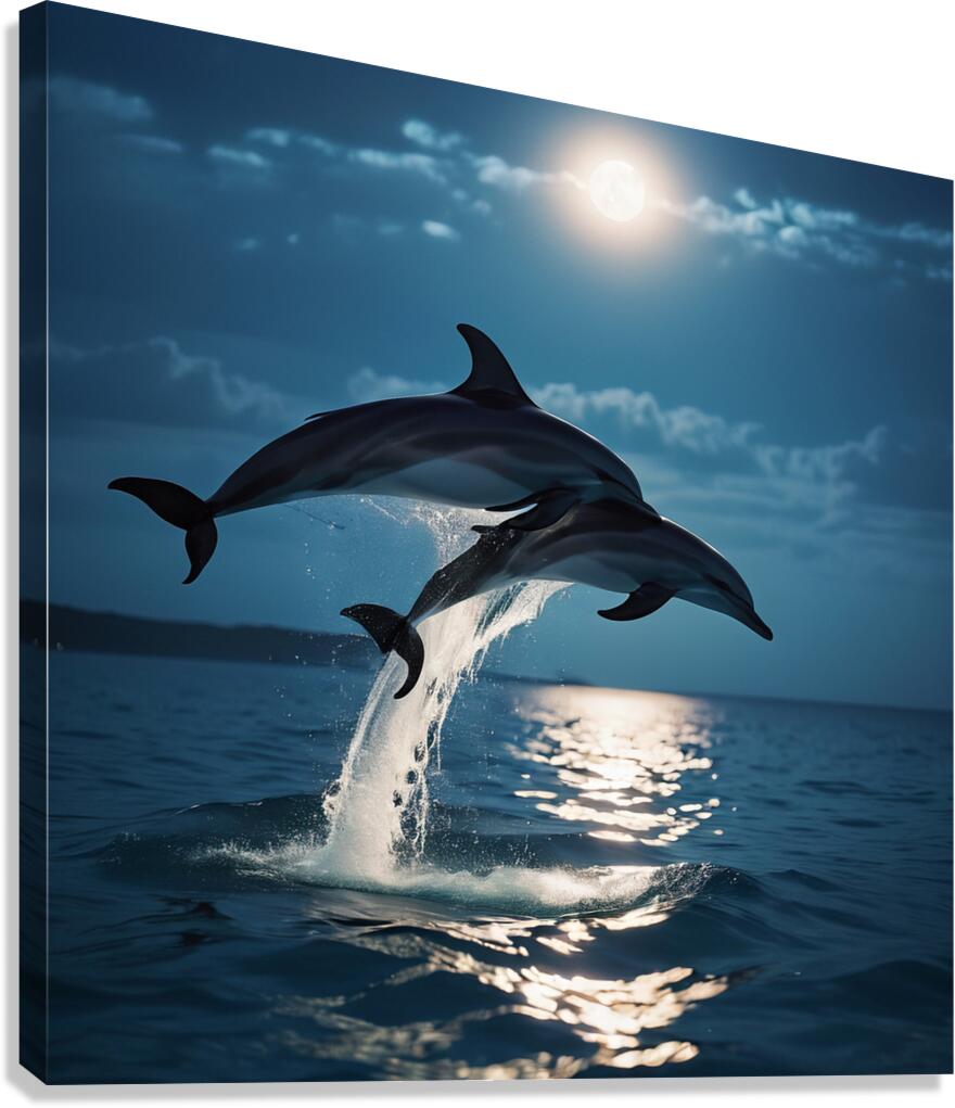  dolphins  Canvas Print