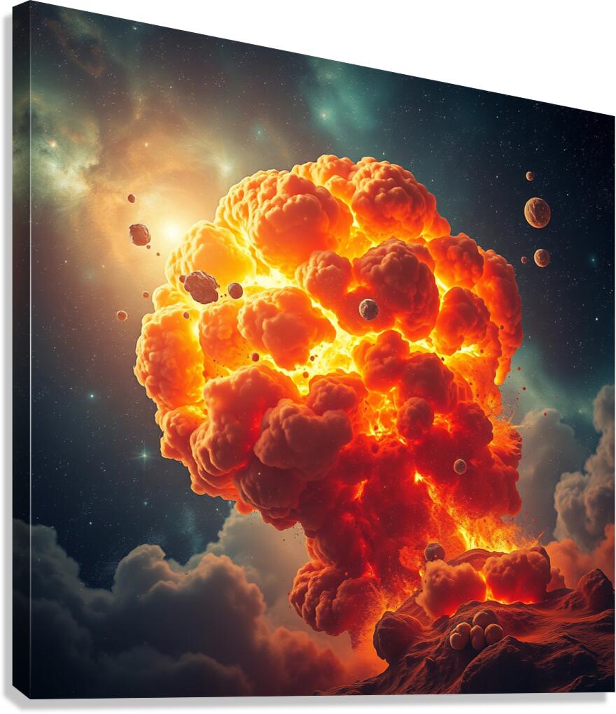 the flames Canvas Print