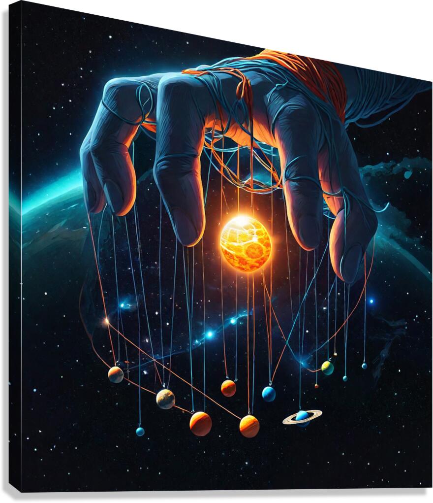  Hand with String Canvas Print