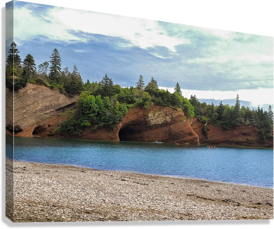 Fundy Bay Caves Canvas Print