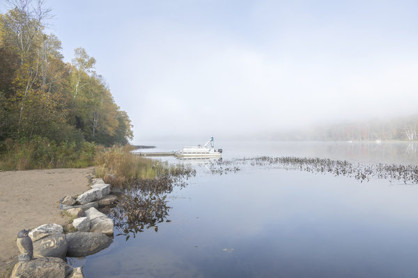 Morning Mist Over Cranberry Lake Haliburton ON 1 by JRT Photography