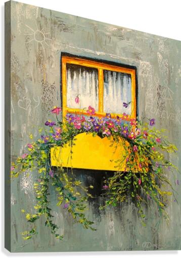 Blooming window Canvas Print