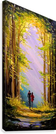 Walk for two Canvas Print