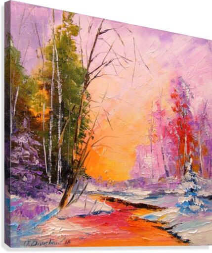 Winter sunset Canvas Print