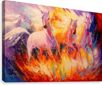 Fire horses Canvas Print