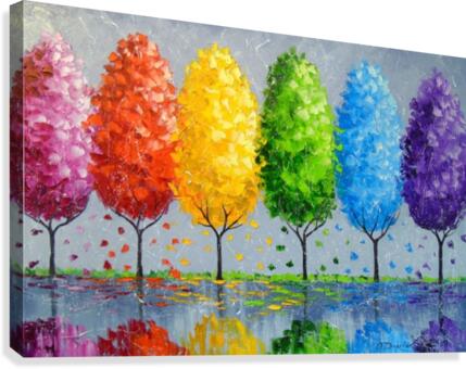 Each tree is individually Canvas Print