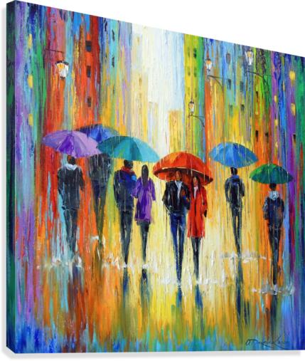 Melange rain  Canvas Print