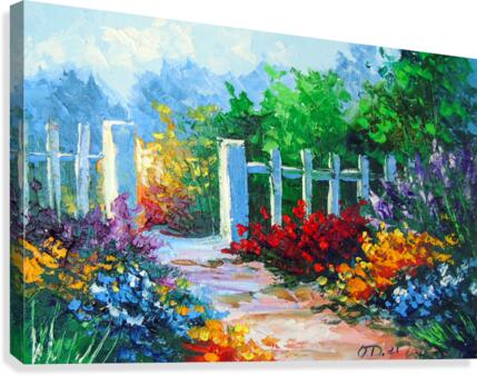 Flower path Canvas Print