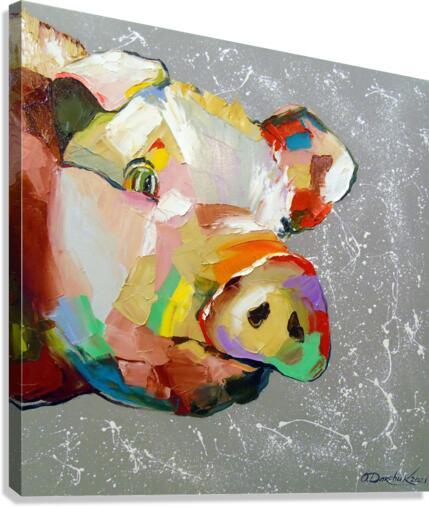 Funny pig Canvas Print