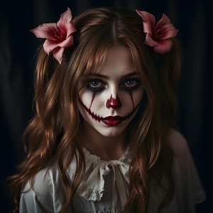 Haunting Clown Beauty Art