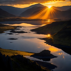 Golden Glow over Valleys
