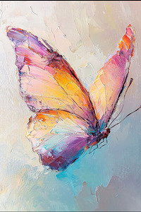 Vibrant Butterfly Art in Pastel Tones