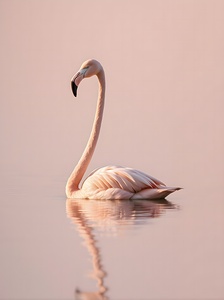 Graceful Flamingo Reflection