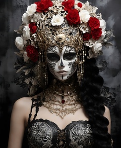 Intricate Gothic Elegance with Floral Details