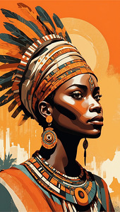 Tribal Grace - African Woman Portrait