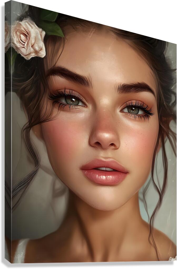 Ethereal Grace: Romantic Glow Canvas Print