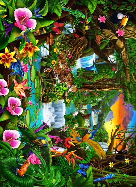 Beautiful Tropical Land by GeraldNewtonCosmicArt