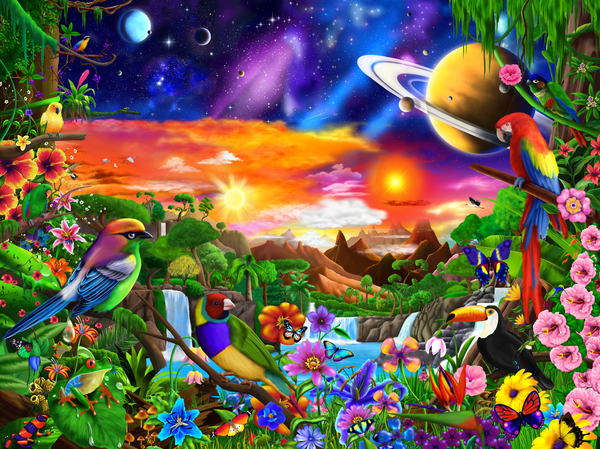 Cosmic Wonder World by GeraldNewtonCosmicArt