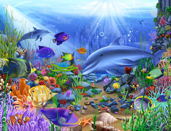Fabulous Undersea World by GeraldNewtonCosmicArt