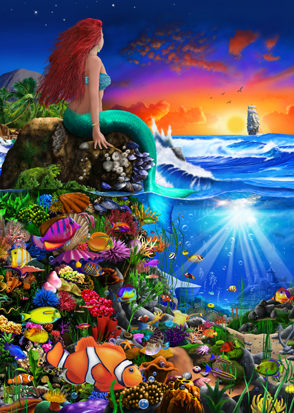 Legend of the Mermaid by GeraldNewtonCosmicArt