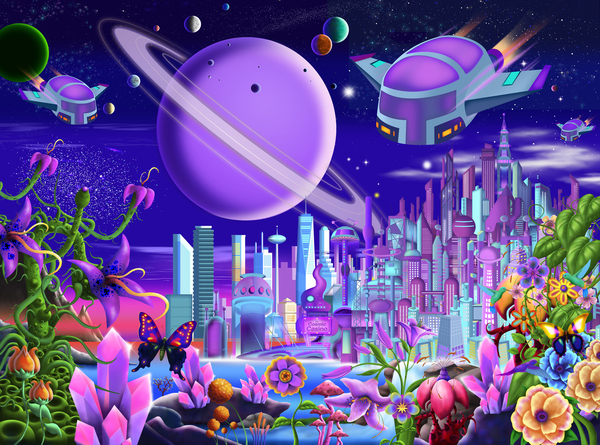 New Cosmic City by GeraldNewtonCosmicArt