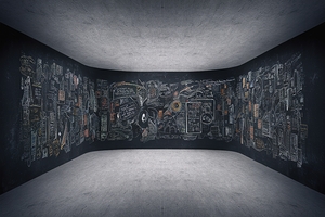 Blank wide screen Real chalkboard background text 1722668255.7671